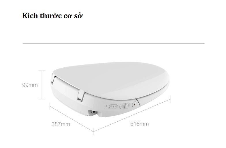 Nắp bồn cầu thông minh Xiaomi WHALE SPOUT Pro LY-ST1808-008B (kết nối Mihome)